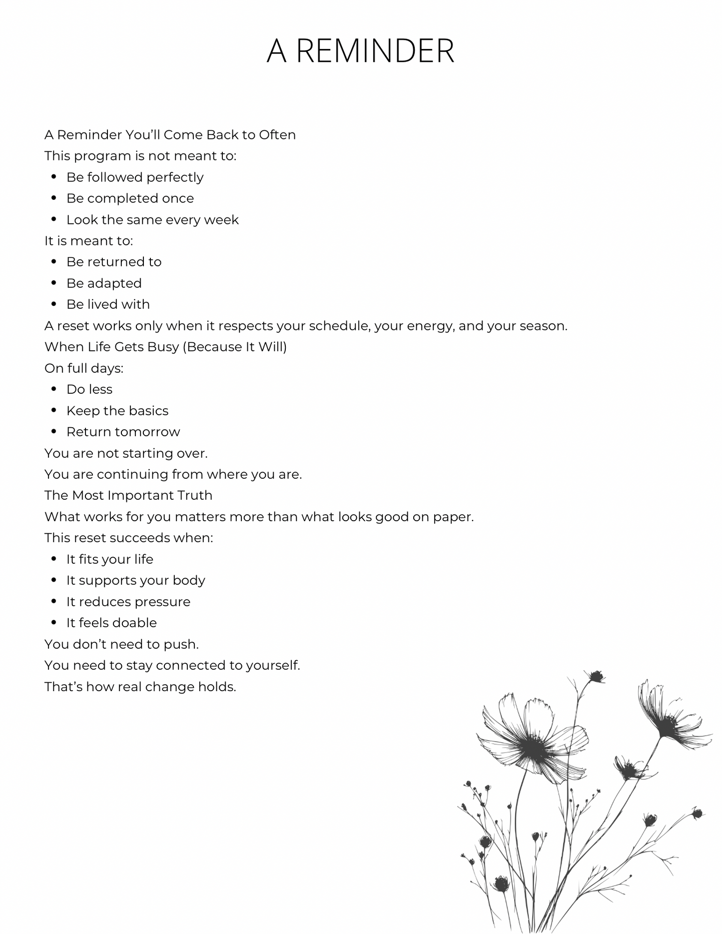 A reminder to go at your own pace