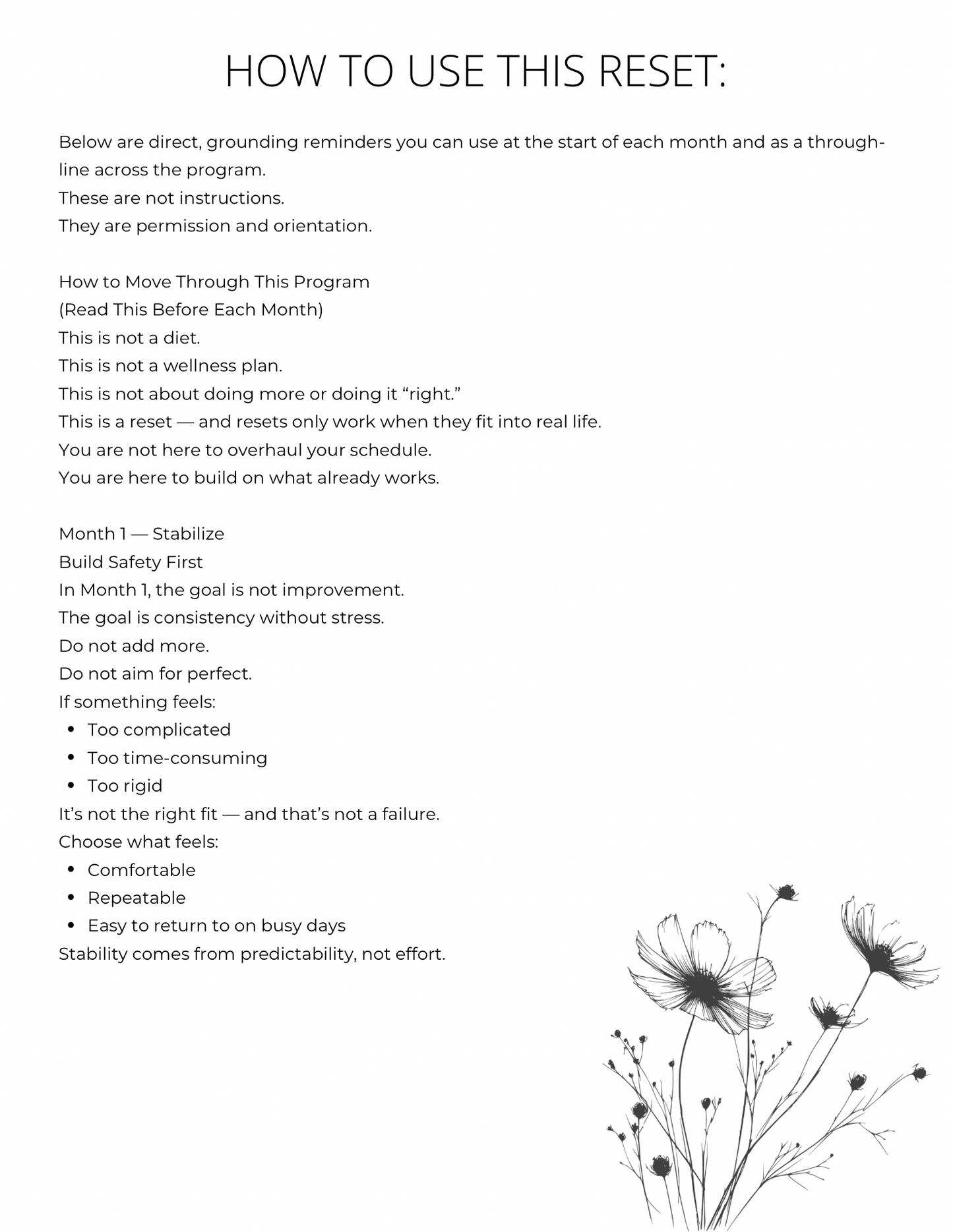 How to reset your body your way