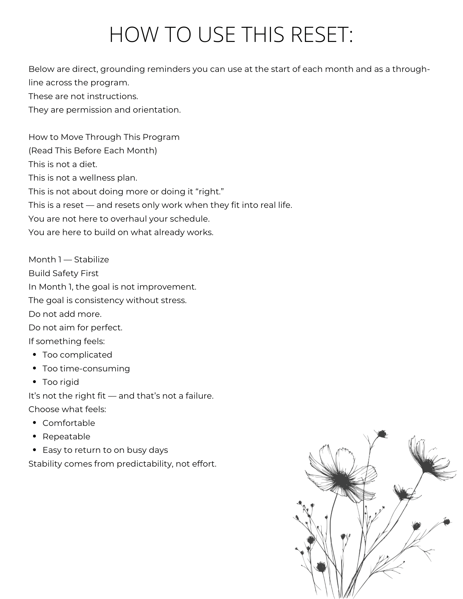 How to reset your body your way